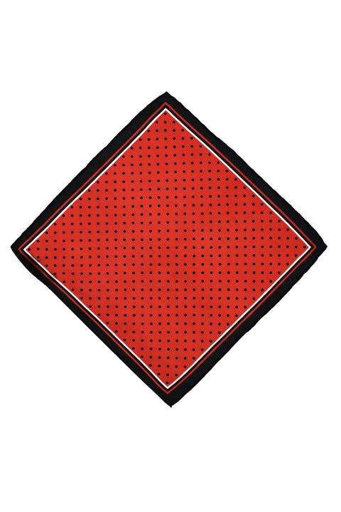 Koyu Kırmızı Desenli Mendil