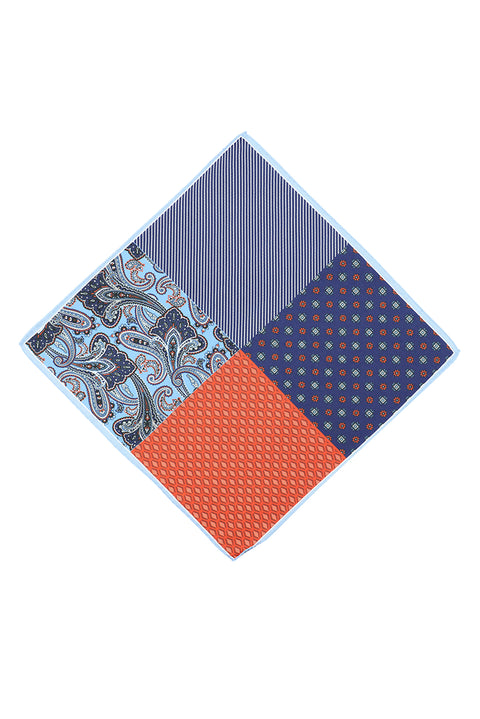 Blue Patterned Handkerchief