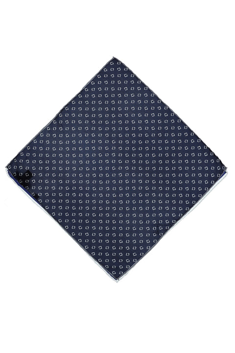 Koyu Lacivert Desenli Mendil