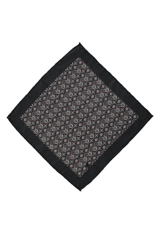  Koyu Kırmızı Desenli Mendil