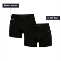 Black 2-Pack Modal Blend Boxer Set