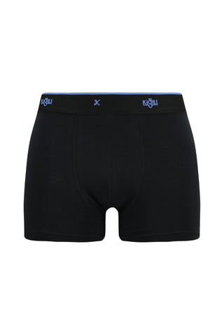  Siyah 2'li Pamuklu Likralı Rahat Esnek Boxer Seti