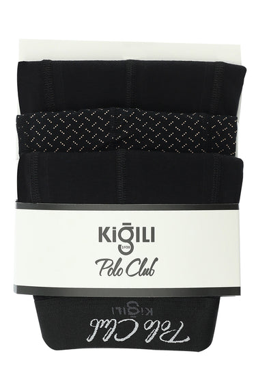  Siyah 3'lü Pamuklu Boxer Seti