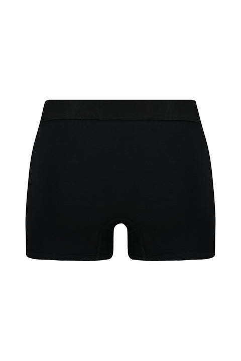 Siyah 3'lü Pamuklu Likralı Rahat Esnek Boxer Seti