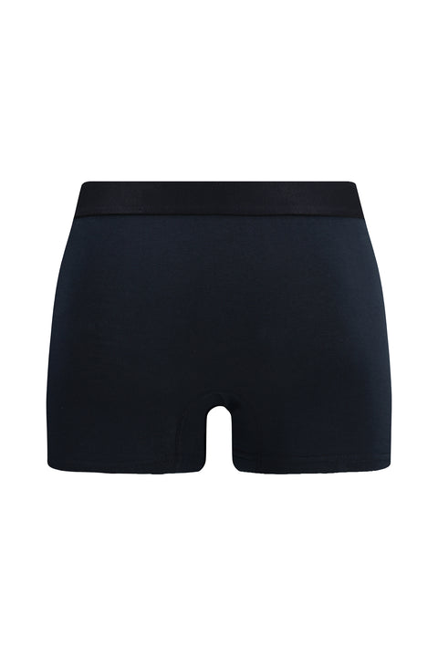 Lacivert 3'lü Pamuklu Likralı Rahat Esnek Boxer Seti