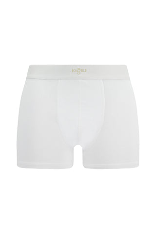  Beyaz 3'lü Pamuklu Likral? Rahat Esnek Boxer Seti-Ki??l?