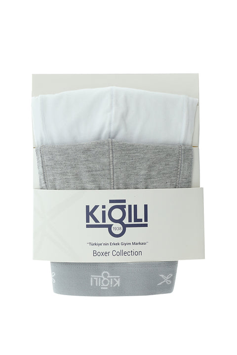 Açık Füme 2'li Pamuklu Boxer Seti