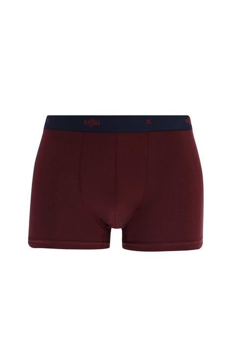 Koyu Lacivert 2'li Desenli Pamuklu Boxer Seti