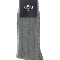 Orta Gri Melanj Tekli Yünlü Termal Çorap