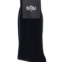 Koyu Lacivert Tekli Yünlü Termal Çorap