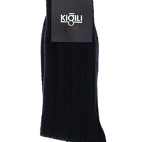 Koyu Lacivert Tekli Yünlü Termal Çorap