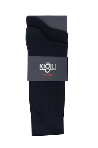  Koyu Lacivert 2'li Pamuklu Çorap Seti