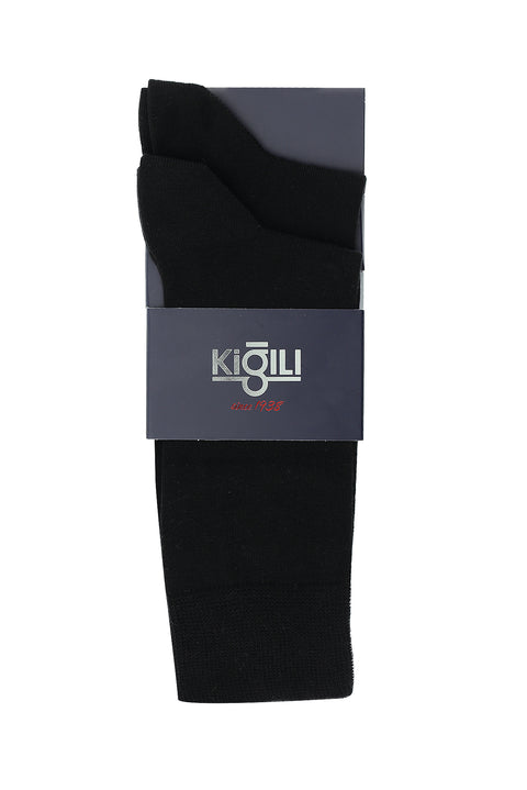 Siyah 2'li Pamuklu Çorap Seti