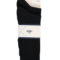 Siyah 2'li Pamuklu Likralı Esnek Düz Çorap Seti