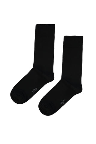  Açık Siyah 2'li Pamuklu Likralı Esnek Düz Çorap Seti