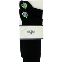 Siyah 2'li Bambu Karışımlı Desenli Çorap Seti