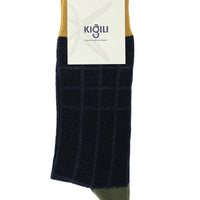 Navy Blue Single Patterned Cotton Socks
