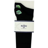 Black 2-Pack Bamboo Blend Patterned Sock Set