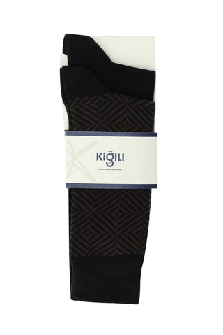  Açık Siyah 2'li Desenli Çorap