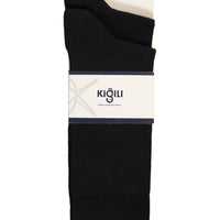 Açık Siyah 2'li Pamuklu Likralı Esnek Desenli Çorap Seti