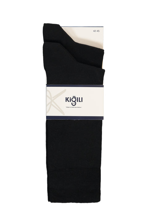 Açık Siyah 2'li Pamuklu Likralı Esnek Desenli Çorap Seti