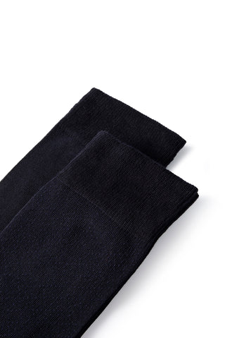  Orta Lacivert 2'li Pamuklu Likralı Esnek Desenli Çorap Seti