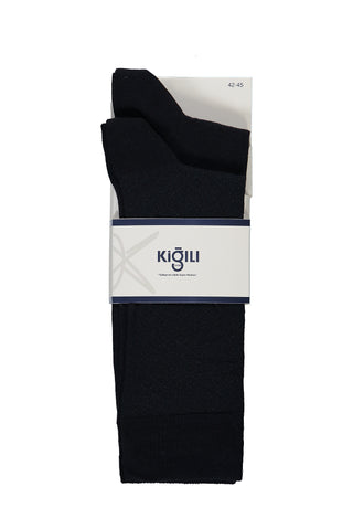  Koyu Lacivert 2li Desenli Çorap
