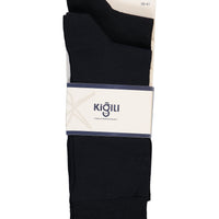 Koyu Lacivert 2'li Pamuklu Likralı Esnek Desenli Çorap Seti