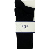 Açık Siyah 2'li Pamuklu Desenli Çorap Seti