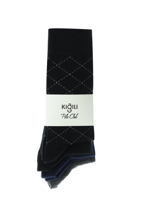 Çok Renkli 5'li Pamuklu Likralı Esnek Dikişsiz Çorap Seti