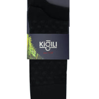 Siyah 2'li Desenli Bambu Çorap Seti