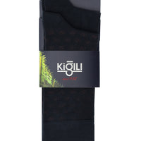 Koyu Lacivert 2'li Desenli Bambu Çorap Seti