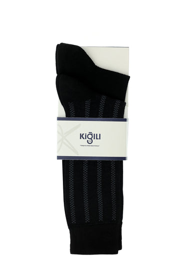  Açık Siyah 2'li Pamuklu Desenli Çorap Seti