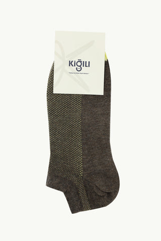  Orta Kahve Melanj 2li Patik Çorap