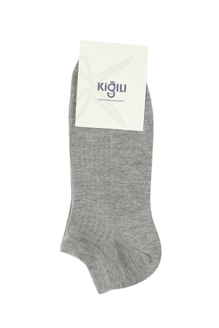  Orta Gri Melanj 2'li Pamuklu Spor Çorap Seti