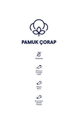  Orta Gri Melanj 2'li Pamuklu Spor Çorap Seti-Ki??l?