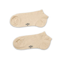 Medium Beige 2-Pack Plain Cotton Sports Socks Set
