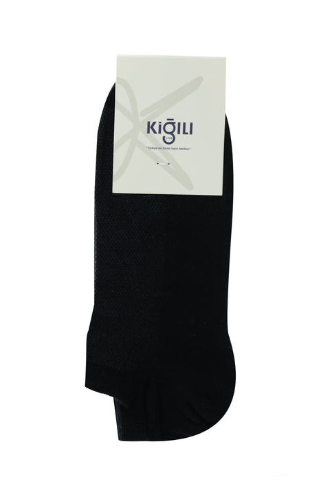 Siyah 2'li Düz Pamuklu Spor Çorap Seti