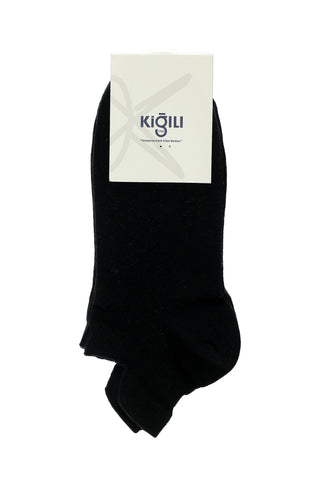  Siyah 2'li Pamuklu Spor Çorap Seti