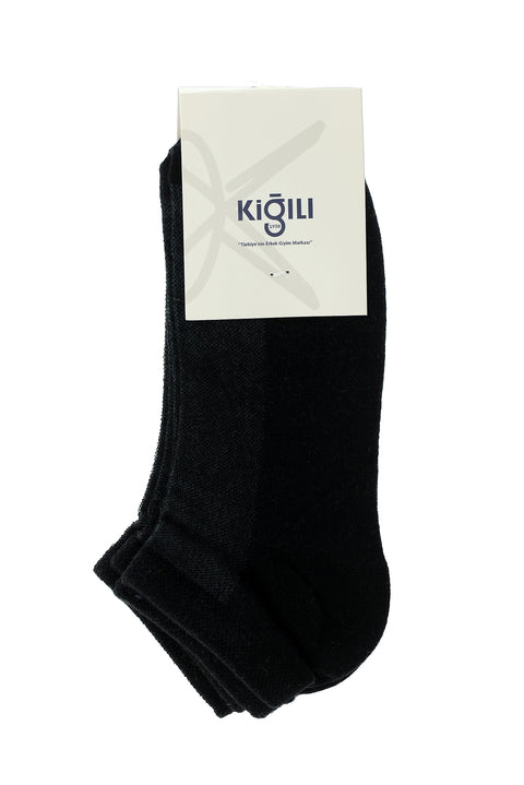 Siyah 2'li Pamuklu Spor Çorap Seti