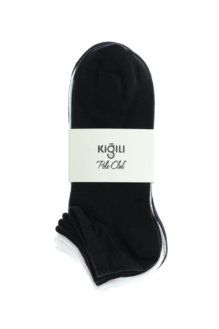  Çok Renkli 5'li Pamuklu Dikişsiz Spor Çorap Seti