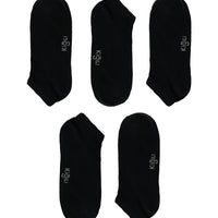 Siyah 5'li Pamuklu Dikişsiz Spor Çorap Seti