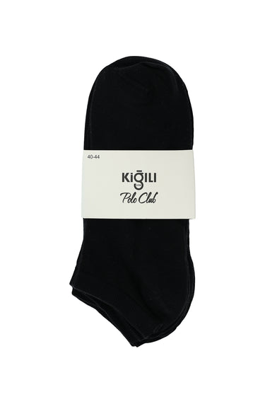 Siyah 5'li Pamuklu Dikişsiz Spor Çorap Seti