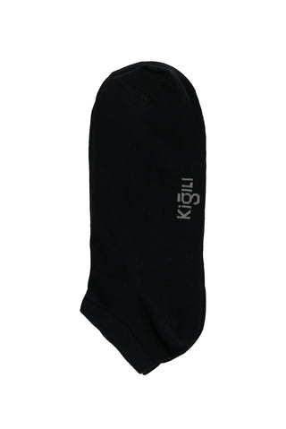  Siyah 5'li Pamuklu Dikişsiz Spor Çorap Seti