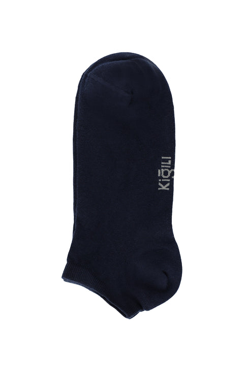 Koyu Lacivert 5'li Pamuklu Likralı Esnek Dikişsiz Spor Çorap Seti