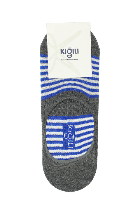 Medium Gray 2-Pack Patterned Loafer Cotton Sock Set