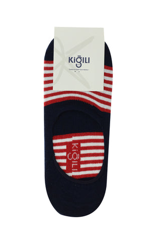  Lacivert 2'li Desenli Loafer Pamuklu Çorap Seti