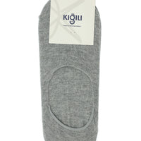 Açık Gri Melanj 2'li Pamuklu Loafer Çorap Seti