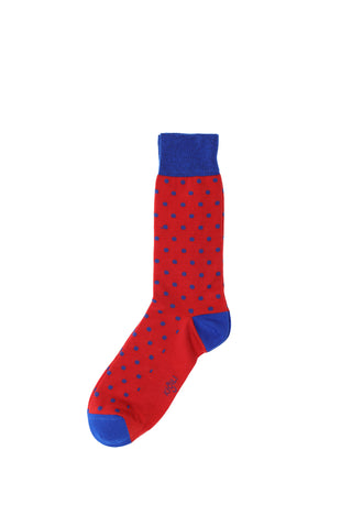  Açık Kırmızı Tekli Puantiye Desenli Pamuklu Dikişsiz Çorap