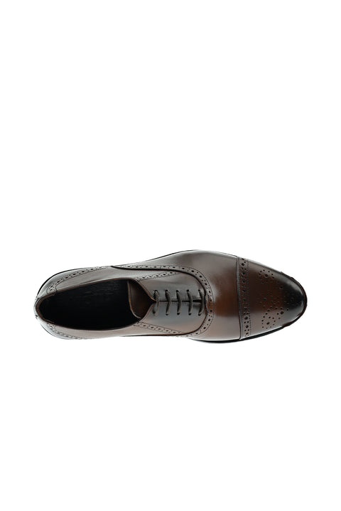 Taba Desenli Klasik Deri Ayakkabı